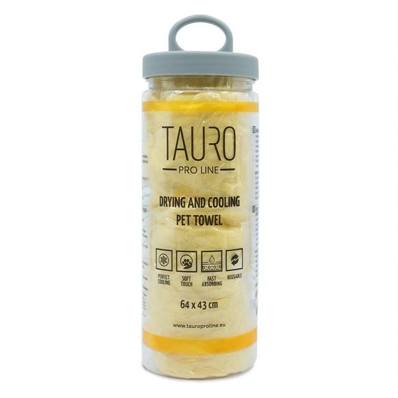 Полотенце для собак и котов Tauro Pro Line, 64 х 43 см, желтый