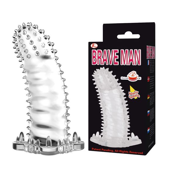 Насадка на член Baile Brave Man, прозора | Зображення 1