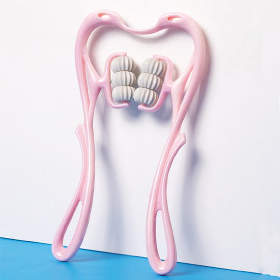 Масажер ручний для шиї 6-колісний Синій, Рожевий