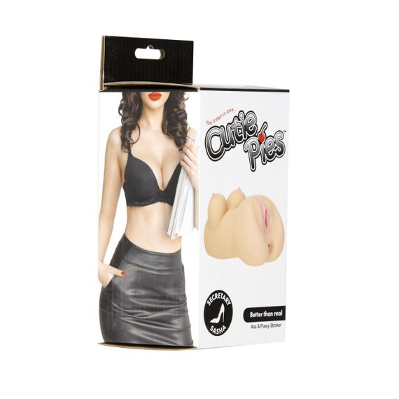Мастурбатор-вагина и попка Cutie Pies Secretary Sasha Vagina & Ass Masturbator, вибропуля в подарок sexstyle | Зображення 7