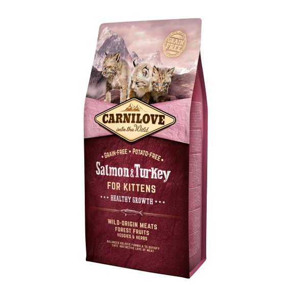Корм Carnilove Kitten Salmon & Turkey сухий з індичкою та лососем для кошенят 6 кг