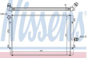 Радіатор охолодження AUDI NISSENS 65281A на VW PASSAT (362)