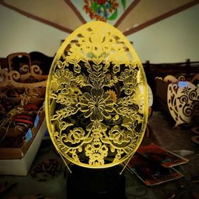 Акриловий світильник-нічник Великоднє яйце жовтий tty-n002280