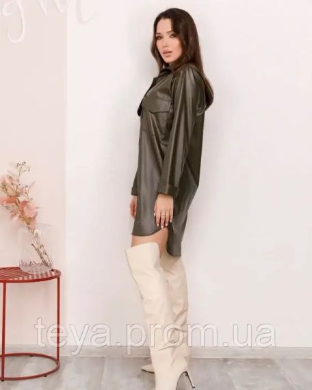 Плаття для жінок колір хакі розмір M FI_000579 | Зображення 1