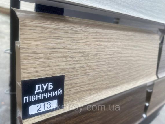 Плинтус ПВХ Ideal Деконика - Дуб северный (213) 80мм | Зображення 1