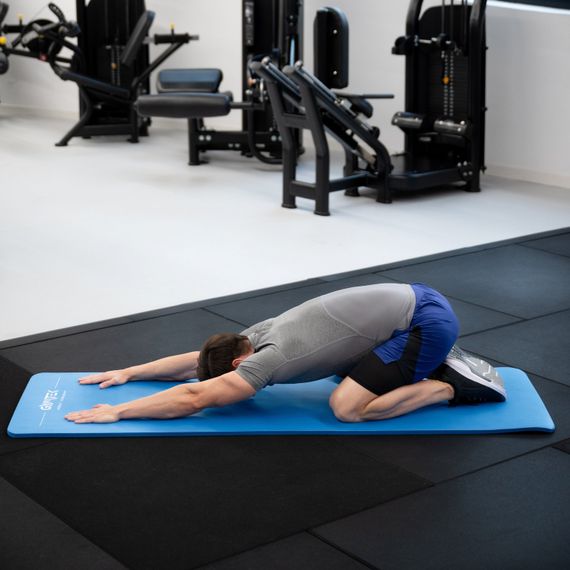 Килимок (мат) для фітнесу та йоги Gymtek NBR 1,5см голубий | Зображення 5