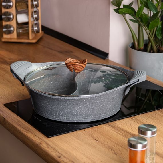 Алюмінієва каструля Ø 30 см Мармур з антипригарним покриттям сірий MGC HP-4-413G | Зображення 4