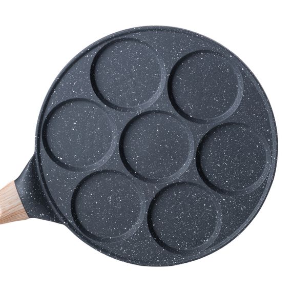 Сковорода з антипригарним покриттям 26 см для млинців, яєць та оладок, 7-секційна кругла сіра HP-39-582-C | Зображення 3