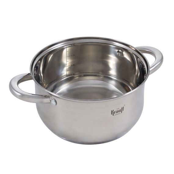 Кастрюля Krauff Steil 26-238-076, 4.5 л, 22 см, из нержавеющей стали с крышкой, для всех типов плит | Зображення 2