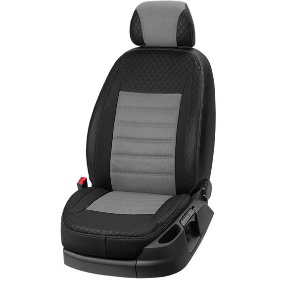 Чохли на сидіння з екошкіри та автотканини ВАЗ Kalina 1118 2004-2013 EMC-Elegant