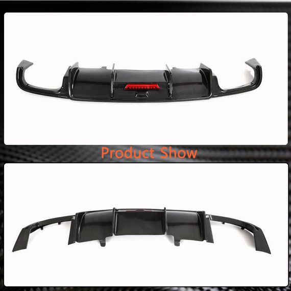 Диффузор заднего бампера (для Base SD 2015-2019, Карбон) для Ауди A4 B9 | Зображення 2