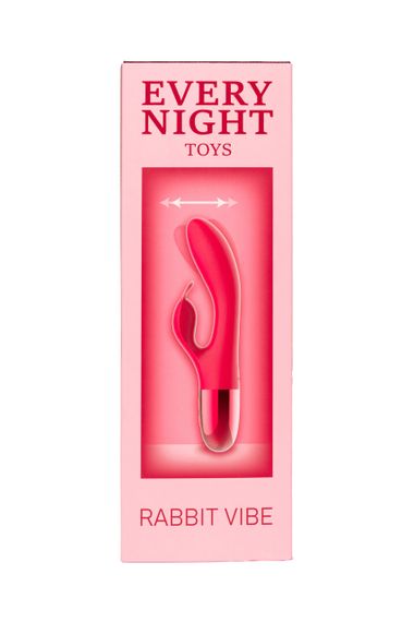 Вибратор-кролик с горизонтальными движениями Every Night Toys для точки G, красный sexstyle | Зображення 4