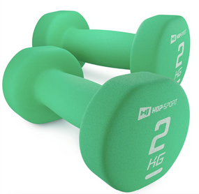 Гантелі для фітнесу неопренові круглі Hop-Sport HS-V020DR 2x2кг зелений