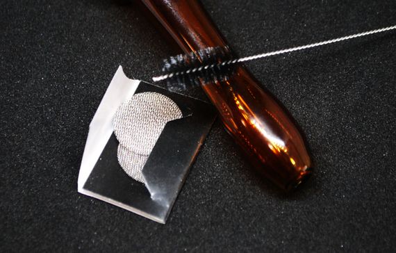 Стеклянная трубка Skull Pipe Зеленый мрамор | Зображення 2