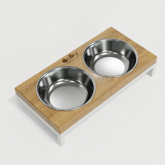 Миски на подставке для маленьких собак и котов Hollky Base XS (2 × 0,25 л) BXS-28145-WHNT | Зображення 8