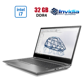 Мобільна робоча станція HP ZBook Fury 15 G7 / 15.6" (1920x1080) IPS / Intel Core i7-10750H (6 (12) ядер по 2.6 - 5.0 GHz) / 32 GB DDR4 / 512 GB SSD / nVidia Quadro T2000 Max-Q, 4 GB GDDR6, 128-bit / WebCam б/в