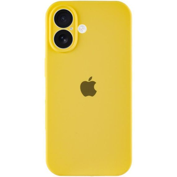 Чохол Silicone Case Full Camera Protective (AA) для Apple iPhone 16 (6.1") Жовтий / Yellow | Зображення 1