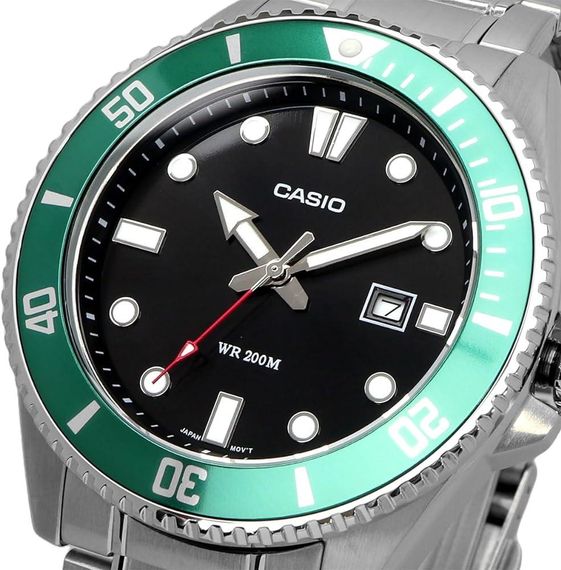 Годинник наручний кварцовий чоловічий водонепроникний Casio MDV-107D-3AVEF | Зображення 1