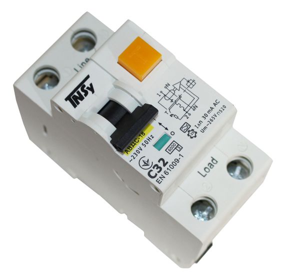 Автоматичний вимикач диференційного струму АВДс-18 2Р 32А 30мА тип АС 6 кА х-ка С Ny95506289 | Зображення 5