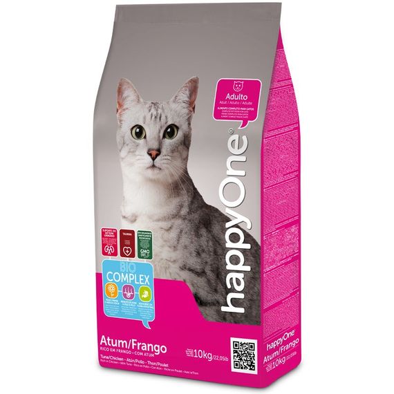Сухой корм для котов с тунцом и курицей Happy One Adult Cat Tuna and Chicken, 10 кг