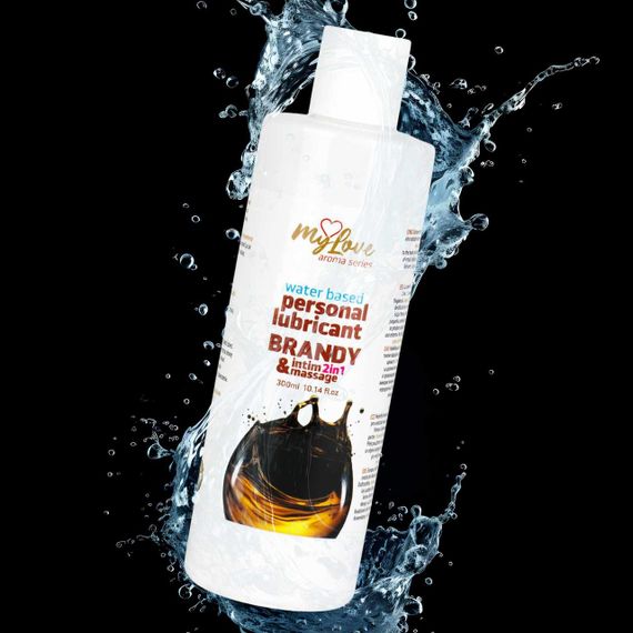 2в1 лубрикант та масажний гель - MyLove Aroma Series Intim&Massage Brandy, 300 мл Sex Aura | Зображення 3
