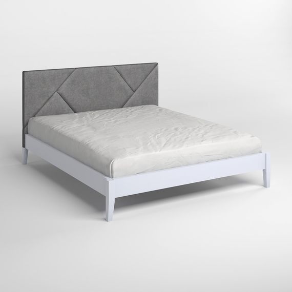 Полуторне дерев&#039;яне ліжко Mebigrand Нью-Йорк ДК Сіро-блакитний (S2010R80B)/Аляска 93 (Сірий) 120х200 см (MBG-10439) | Зображення 1