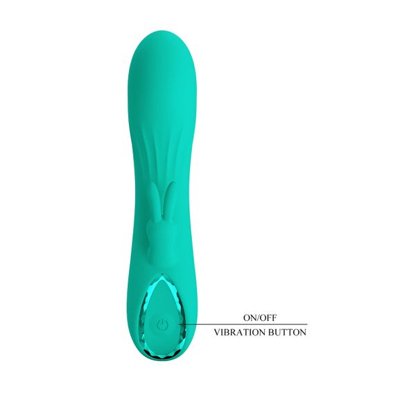 Вібратор-кролик PRETTY LOVE DJ Stick бірюзовий, 12.7 х 2.7 см Sex Aura | Зображення 5
