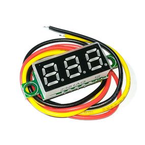Цифровой вольтметр,диапазон измерений 0-100V,0.28",три провода,Red