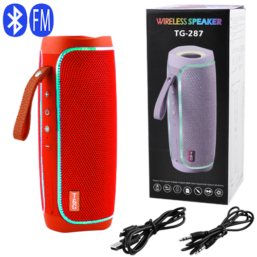 Портативная колонка TG287, Bluetooth, радио, speakerphone, красный | Зображення 5