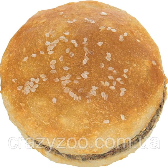 Ласощі для собак Trixie Chicken Burger Бургер з куркою і сиром'ятною шкірою 9 см 140 г (4053032439382) | Зображення 3