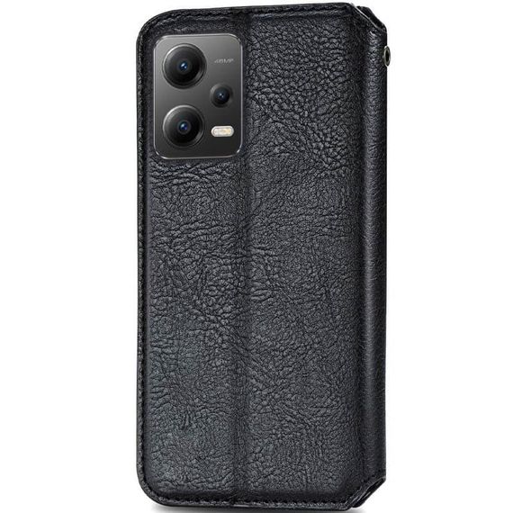 Кожаный чехол-книжка GETMAN Cubic (PU) для Xiaomi Poco X5 5G / Redmi Note 12 5G Черный | Зображення 1
