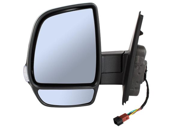 Opel Combo (від 2012-) ліве зовнішнє дзеркало з двома вставками (верхнє+нижнє) з підігрівом + поворотник, без датчика температури