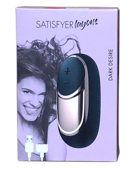 Мощный вибратор Satisfyer Lay-On - Dark Desire, водонепроницаемый,15 режимов работы sexstyle | Зображення 5