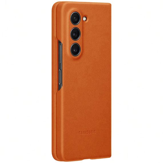 Шкіряний чохол Leather Case (AAA) для Samsung Galaxy Z Fold5 Brown | Зображення 2