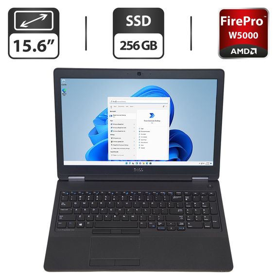 Мобильная рабочая станция Dell Precision 3510 / 15.6" (1366x768) TN / Intel Core i5-6300HQ (4 ядра по 2.3 - 3.2 GHz) / 8 GB DDR4 / 256 GB SSD / AMD FirePro W5130M, 2 GB GDDR5, 128-bit / WebCam б/у