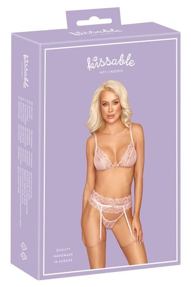 Сексуальний комплект із поясом Kissable Suspender set S/M | Зображення 4