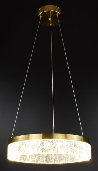 Люстра світлодіодна підвісна LED світильник для квартири на стелю лед 26767 Латунь 30-150х40х40 см. | Зображення 3