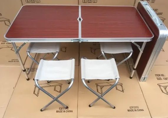 Стіл та стільці для пікніка Folding Table Темне дерево