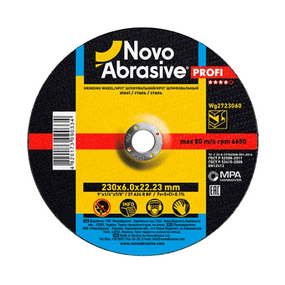 Круг зачистний для металу d230мм*6*22,23мм 14A T27 NovoAbrasive
