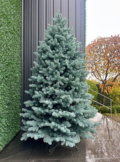 Искусственная елка HVOYA Super Lux литая 220 см голубая | Пышная реалистичная дымчато-голубая елка