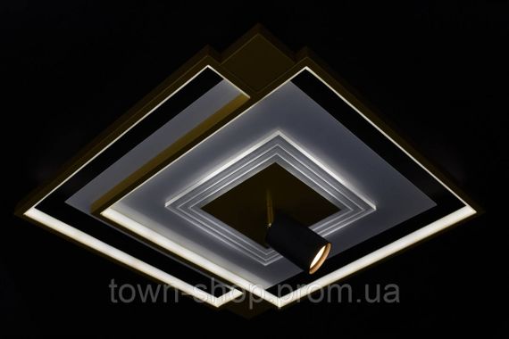 Люстра потолочная LED с пультом 310-500*500-k Золото 15х50х50 см. | Зображення 6
