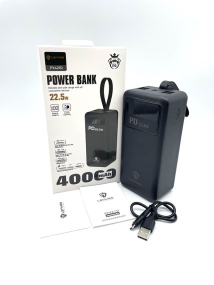 Power bank LENYES PX421D 400000 mAh (реальна ємність)