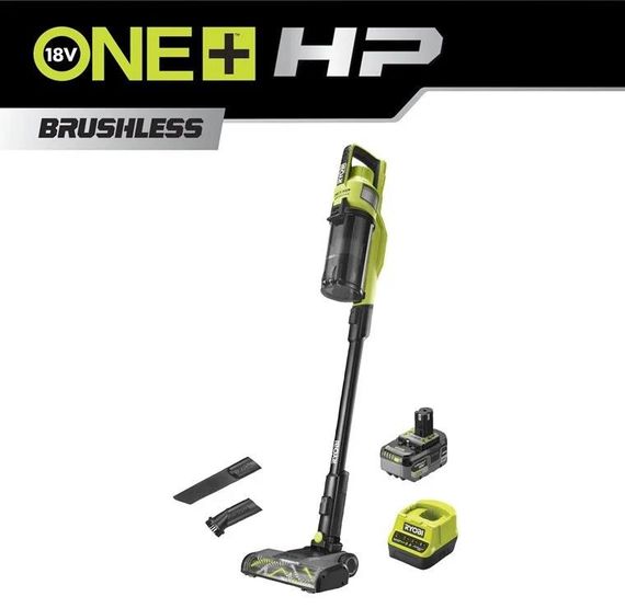 Пылесос аккумуляторный Ryobi ONE+ HP RSV18X-1X40G 18В 1х4А·ч 90Вт 20кПа контейнер 0.8л HEPA12 3.1кг 5133005660 | Зображення 3