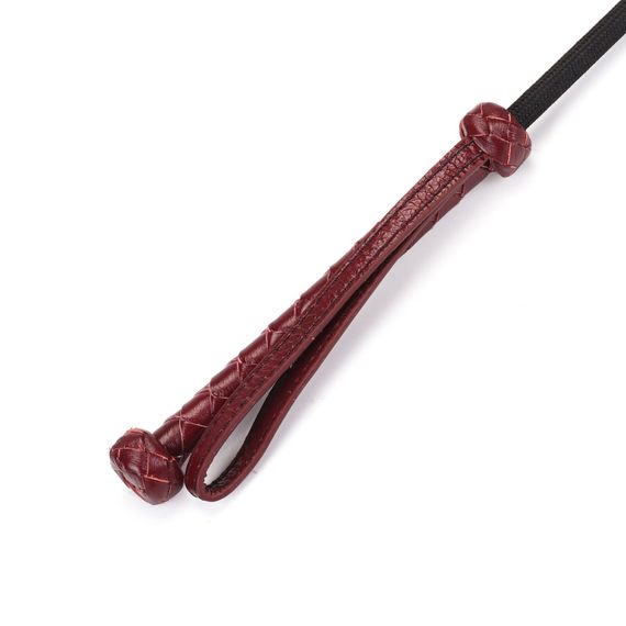 Шльопалка-сердечко Liebe Seele Wine Red Riding Crop with Heart-Shape Tip, натуральна шкіра | Зображення 1