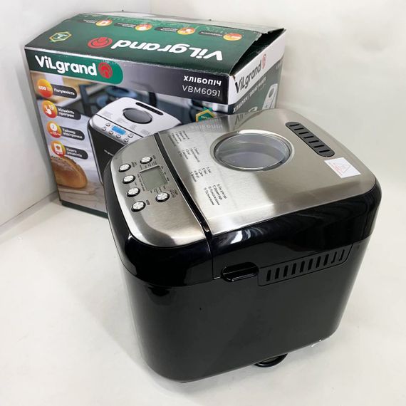 Хлебопечка для багетов ViLgrand VBM6091 600 Вт, 19 програм, Хлебопечка с удобной панелью управления TI-42 | Зображення 2