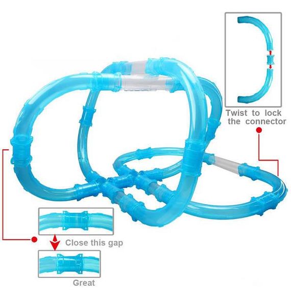 Захоплюючий трубопровідний автотрек Chariots Speed ​​Pipe 37 деталей