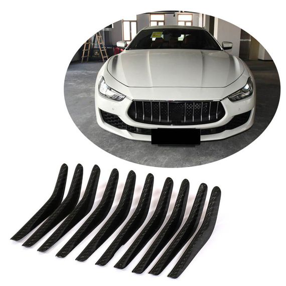Накладки на решітку радіатора (для Base/S/S Q4 2018-2020, Карбон) для Maserati Ghibli рр