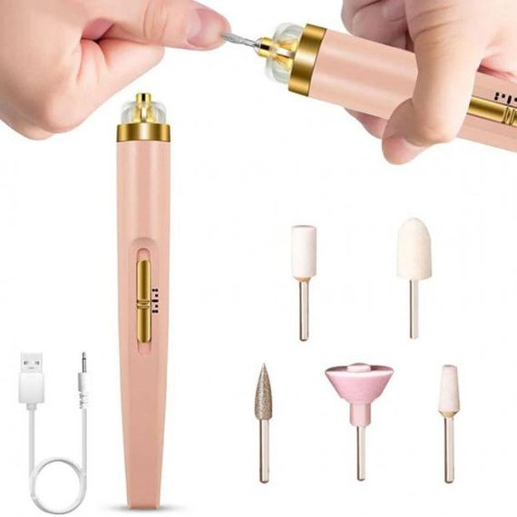 Фрезер для маникюра и педикюра Flawless Salon Nails, ручка фрезер для маникюра. Цвет: розовый | Зображення 1