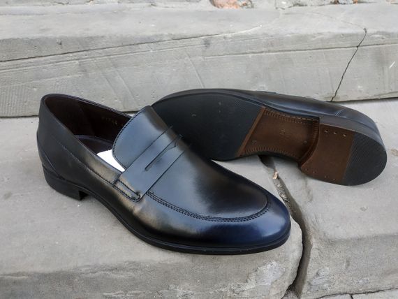 Темно сині чоловічі лофери 44 розмір | Зображення 3