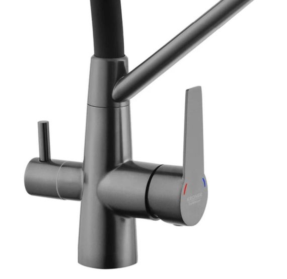 Змішувач для кухні з підключенням до фільтра Kroner KRP Edelstahl Klassisch - PVD03817BLK (CV031898) | Зображення 6